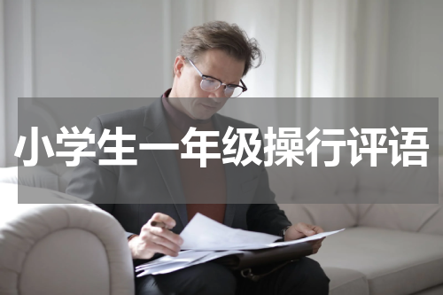 小学生一年级操行评语
