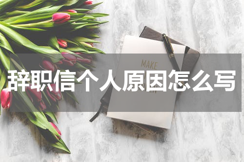 辞职信个人原因怎么写