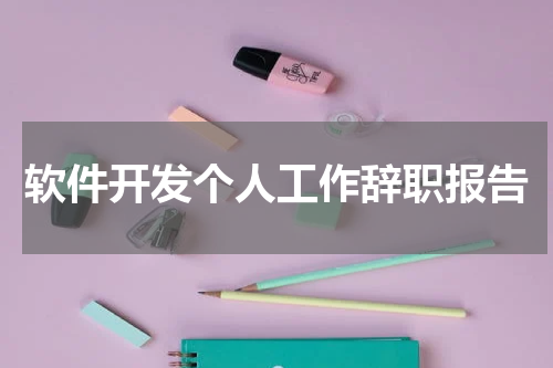 软件开发个人工作辞职报告