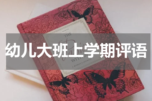 幼儿大班上学期评语