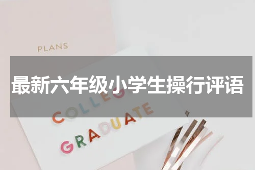 最新六年级小学生操行评语