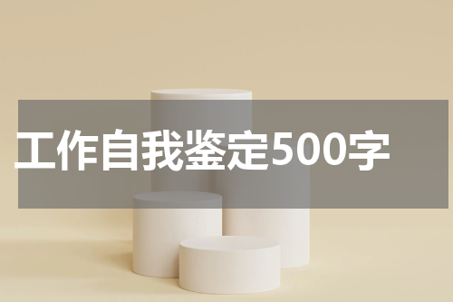 工作自我鉴定500字
