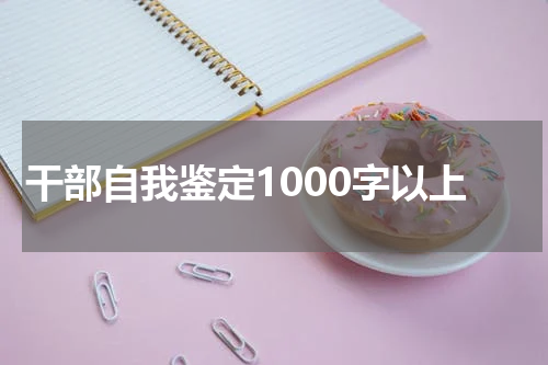 干部自我鉴定1000字以上