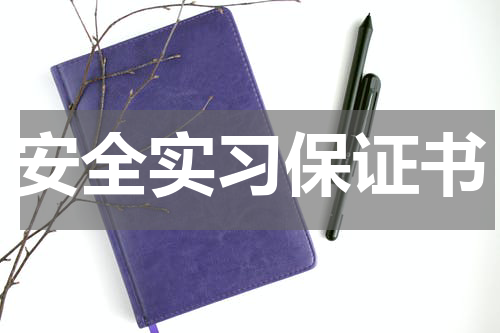 安全实习保证书