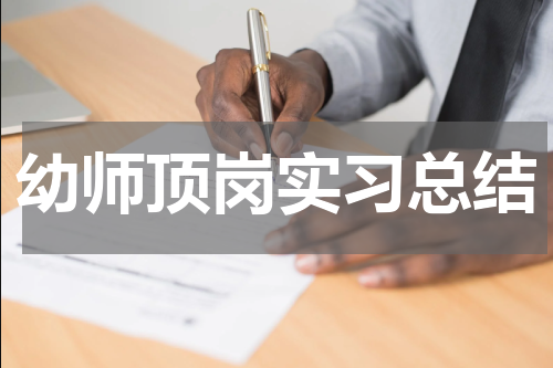 幼师顶岗实习总结
