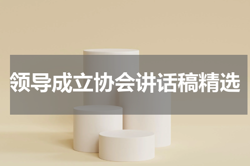 领导成立协会讲话稿精选