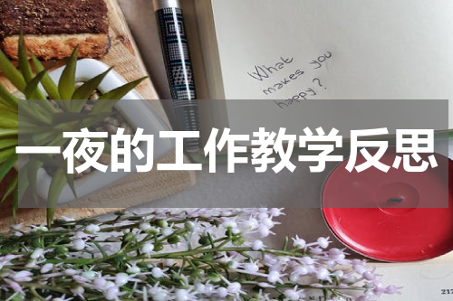 一夜的工作教学反思