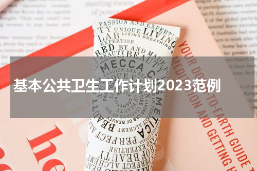 基本公共卫生工作计划2023范例