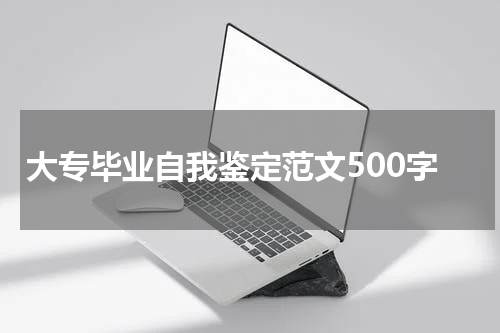 大专毕业自我鉴定范文500字