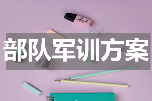 部队军训方案