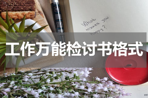 工作万能检讨书格式