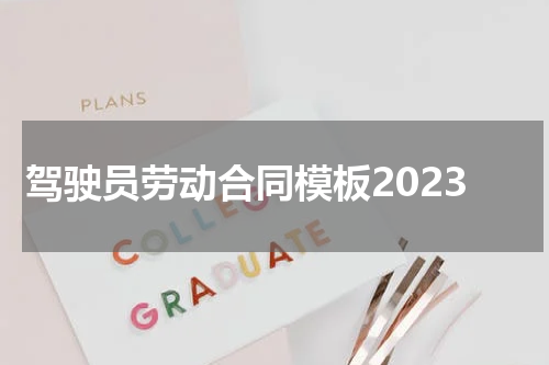 驾驶员劳动合同模板2023