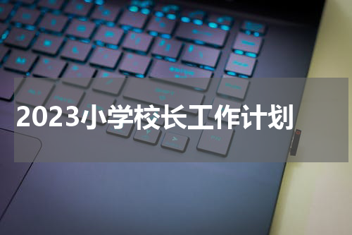 2023小学校长工作计划