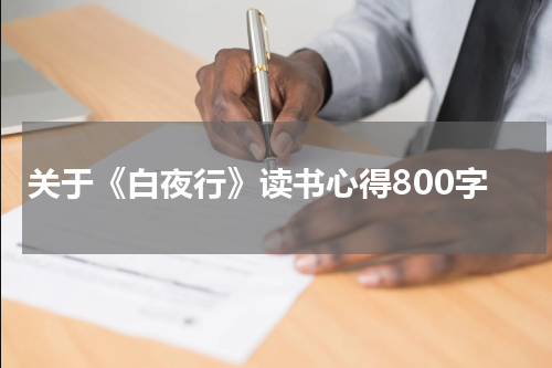 关于《白夜行》读书心得800字