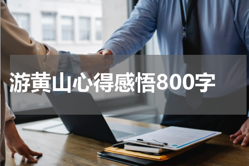 游黄山心得感悟800字