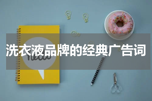 洗衣液品牌的经典广告词
