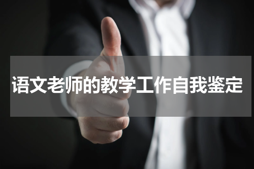 语文老师的教学工作自我鉴定