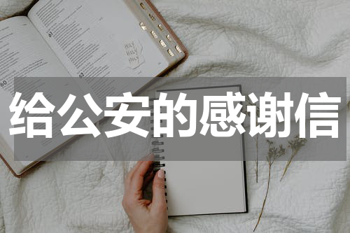 给公安的感谢信