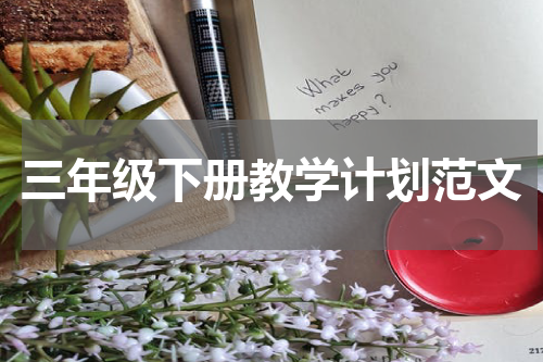 三年级下册教学计划范文