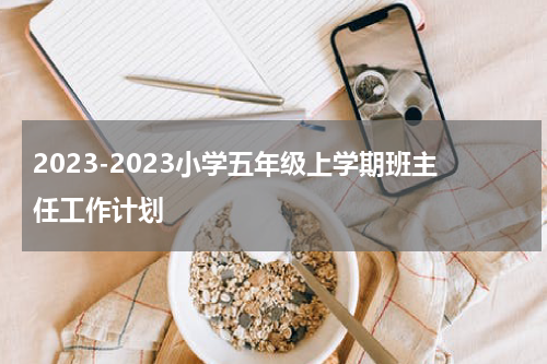 2023-2023小学五年级上学期班主任工作计划