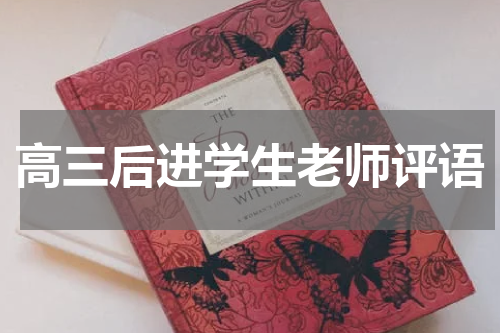 高三后进学生老师评语