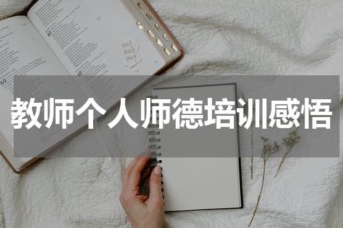 教师个人师德培训感悟