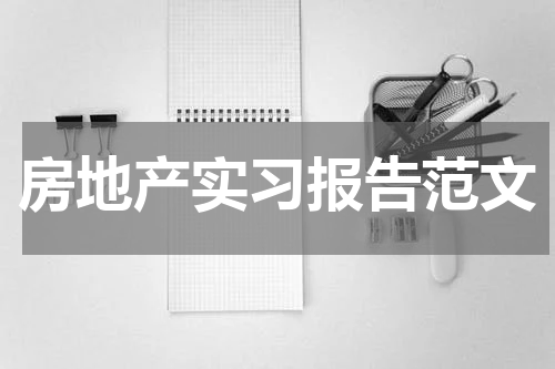 房地产实习报告范文