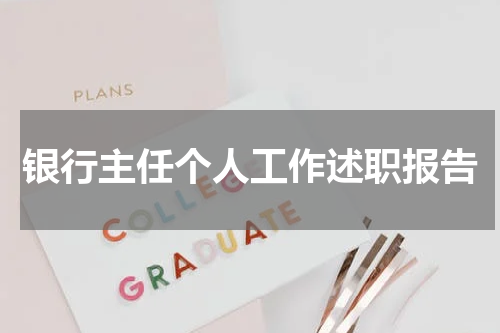 银行主任个人工作述职报告