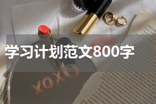学习计划范文800字