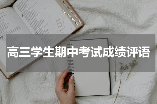 高三学生期中考试成绩评语