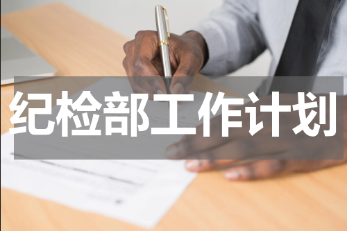 纪检部工作计划