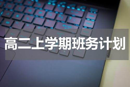 高二上学期班务计划