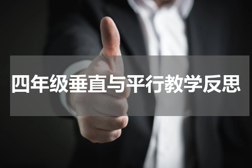 四年级垂直与平行教学反思