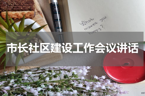 市长社区建设工作会议讲话