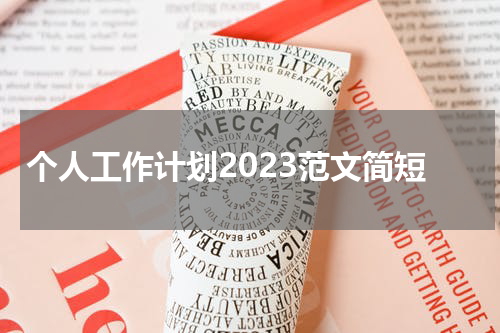 个人工作计划2023范文简短