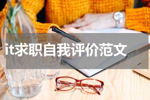 it求职自我评价范文
