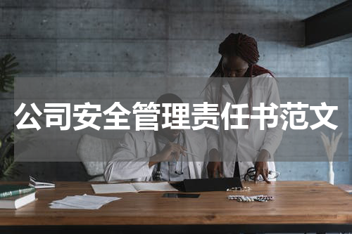 公司安全管理责任书范文