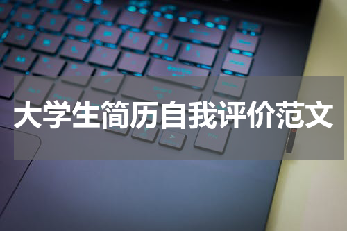 大学生简历自我评价范文