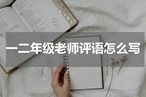 一二年级老师评语怎么写