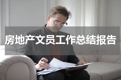 房地产文员工作总结报告