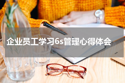 企业员工学习6s管理心得体会
