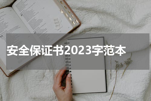 安全保证书2023字范本