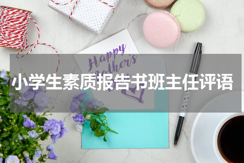 小学生素质报告书班主任评语