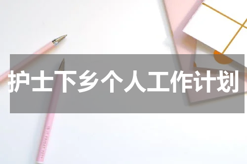 护士下乡个人工作计划