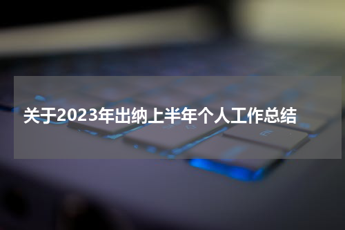 关于2023年出纳上半年个人工作总结