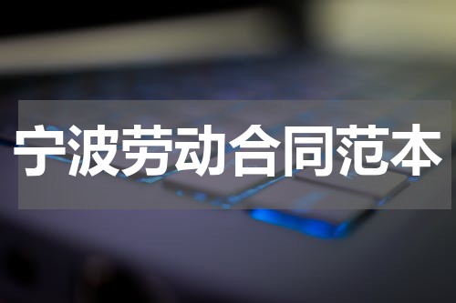 宁波劳动合同范本