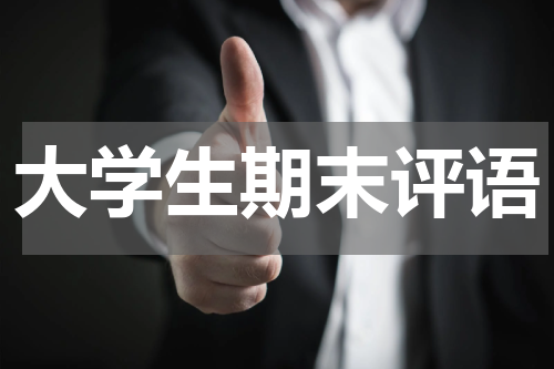 大学生期末评语