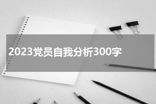2023党员自我分析300字