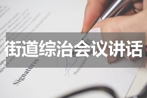 街道综治会议讲话