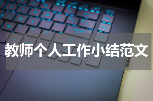 教师个人工作小结范文